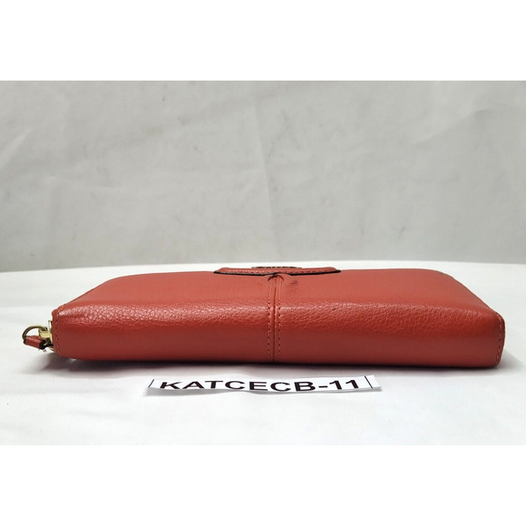 Coach Ashley Red Leather Zip Around Credit Card Wallet - Picture 5 of 16